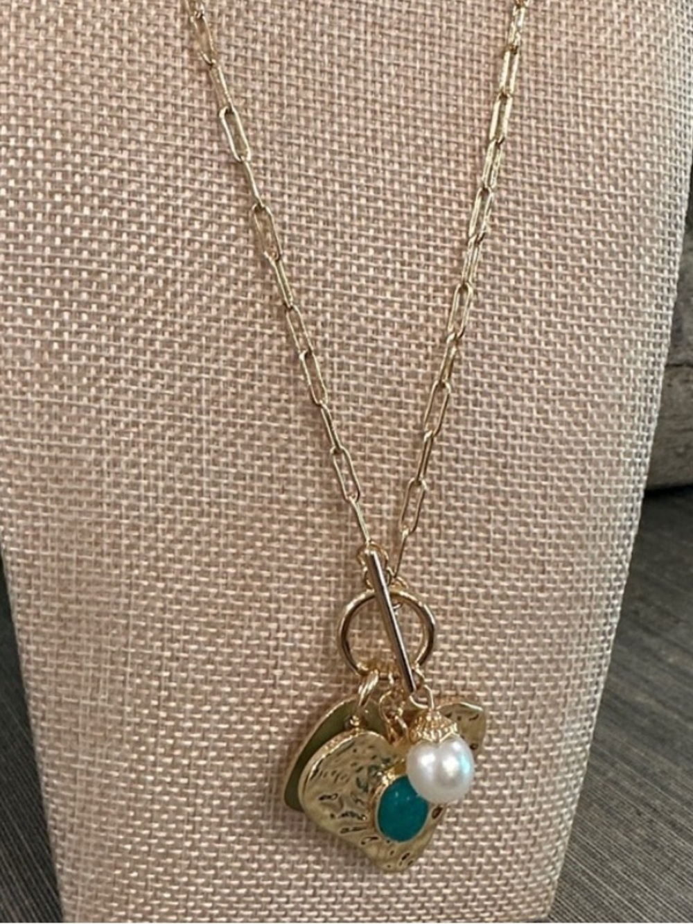 Mayamar New Golden -Tone Pendant Charm Necklace (nwt)